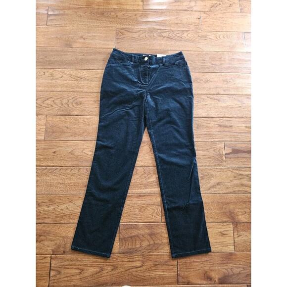 Chico's Pants - NWT Chico's Size 0 (S/4) Teal Ultimate Fit Velveteen Slim Leg Pants Stretch $89